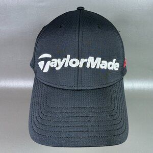 TaylorMade Golf Hat w/ Body Armor Drink Logo Black Adjustable Strap Baseball Cap